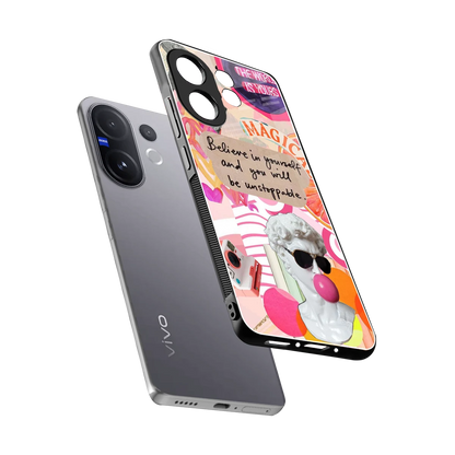 Unstoppable sleek vivo v60 cover with tempered glass back and TPU edges