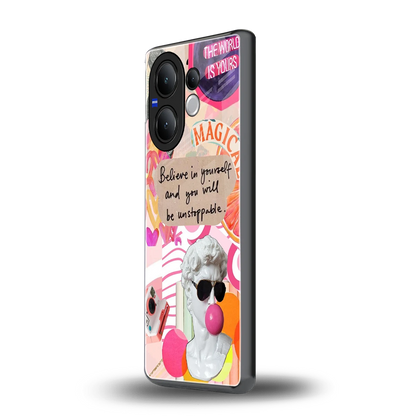 Unstoppable vivo v60 mobile cover | shockproof glass phone case