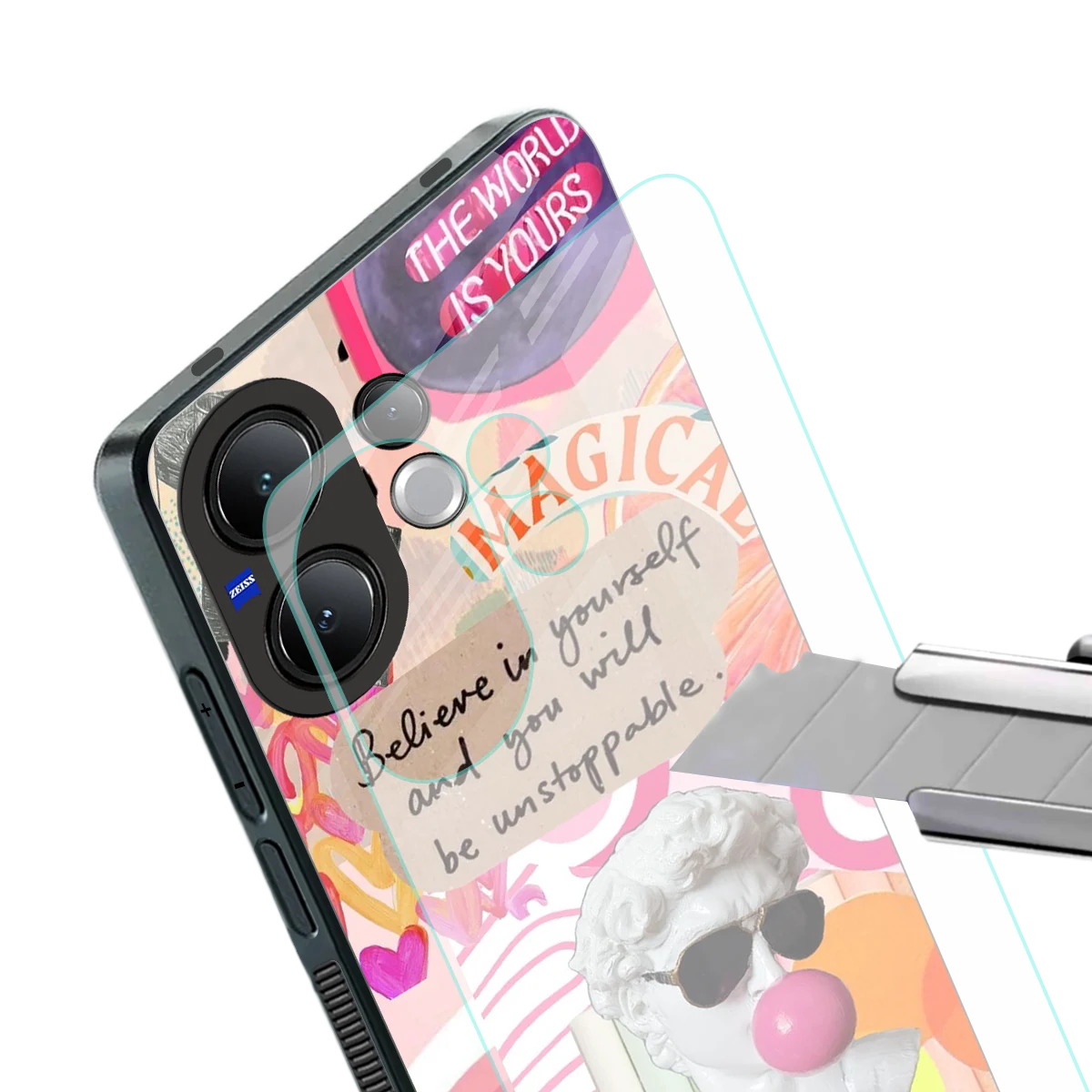 Unstoppable stylish phone case for vivo v60 | glossy glass and slim fit
