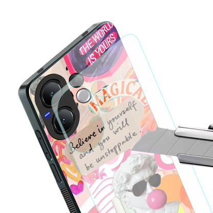 Unstoppable stylish phone case for vivo v60 | glossy glass and slim fit