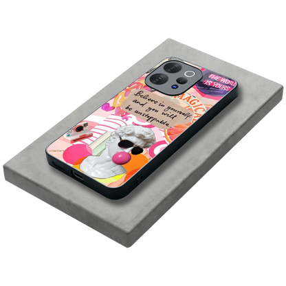 Unstoppable stylish phone case for vivo v70 | glossy glass and slim fit