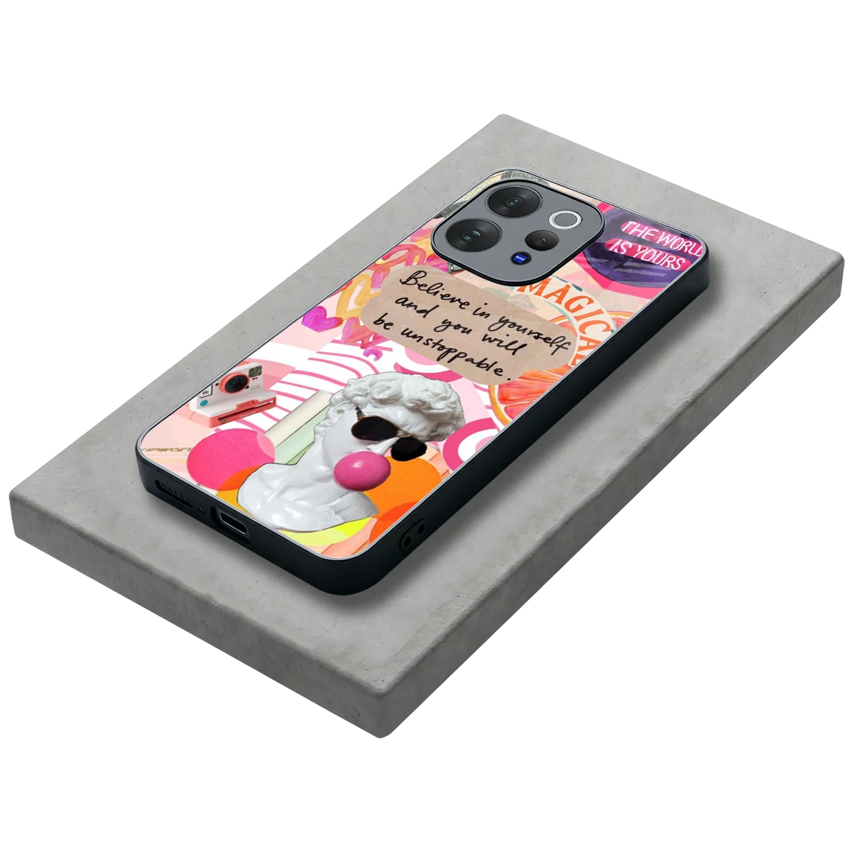Unstoppable stylish phone case for vivo v70 elite | glossy glass and slim fit