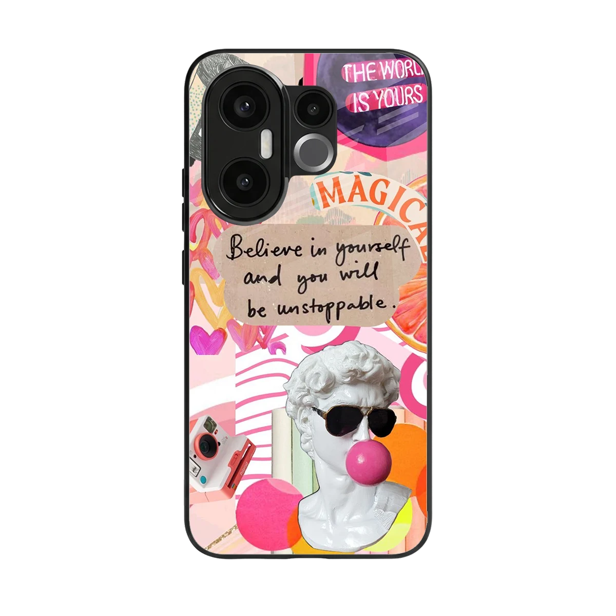 Unstoppable back phone cover | glass case for vivo x200 fe