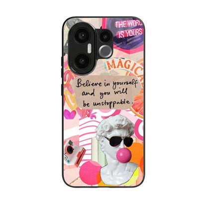 Unstoppable back phone cover | glass case for vivo x200 fe