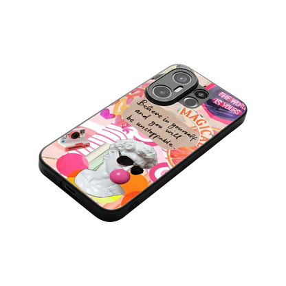 Unstoppable stylish phone case for vivo x200 fe | glossy glass and slim fit