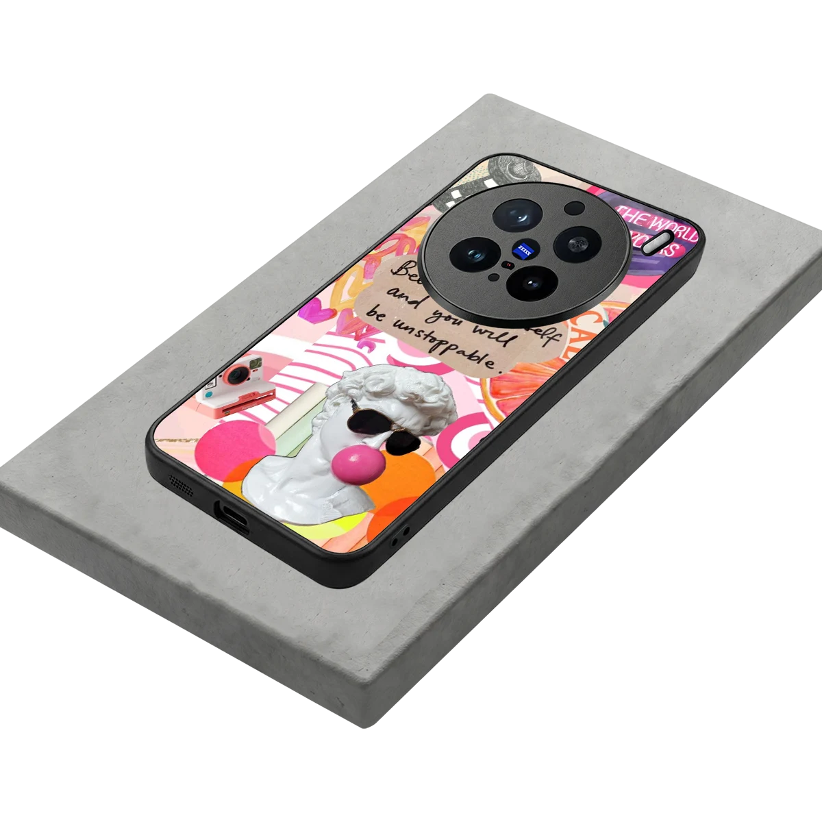 Unstoppable stylish phone case for vivo x200 pro | glossy glass and slim fit