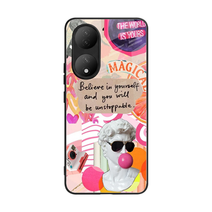 Unstoppable back phone cover | glass case for Vivo-y100