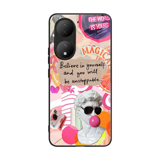 Unstoppable back phone cover | glass case for Vivo-y100