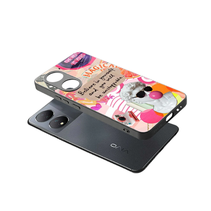 Unstoppable sleek Vivo-y100 cover with tempered glass back and TPU edges