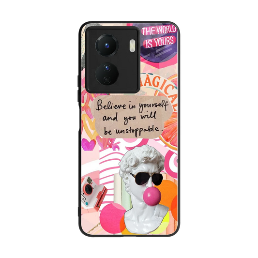 Unstoppable back phone cover | glass case for vivo y16