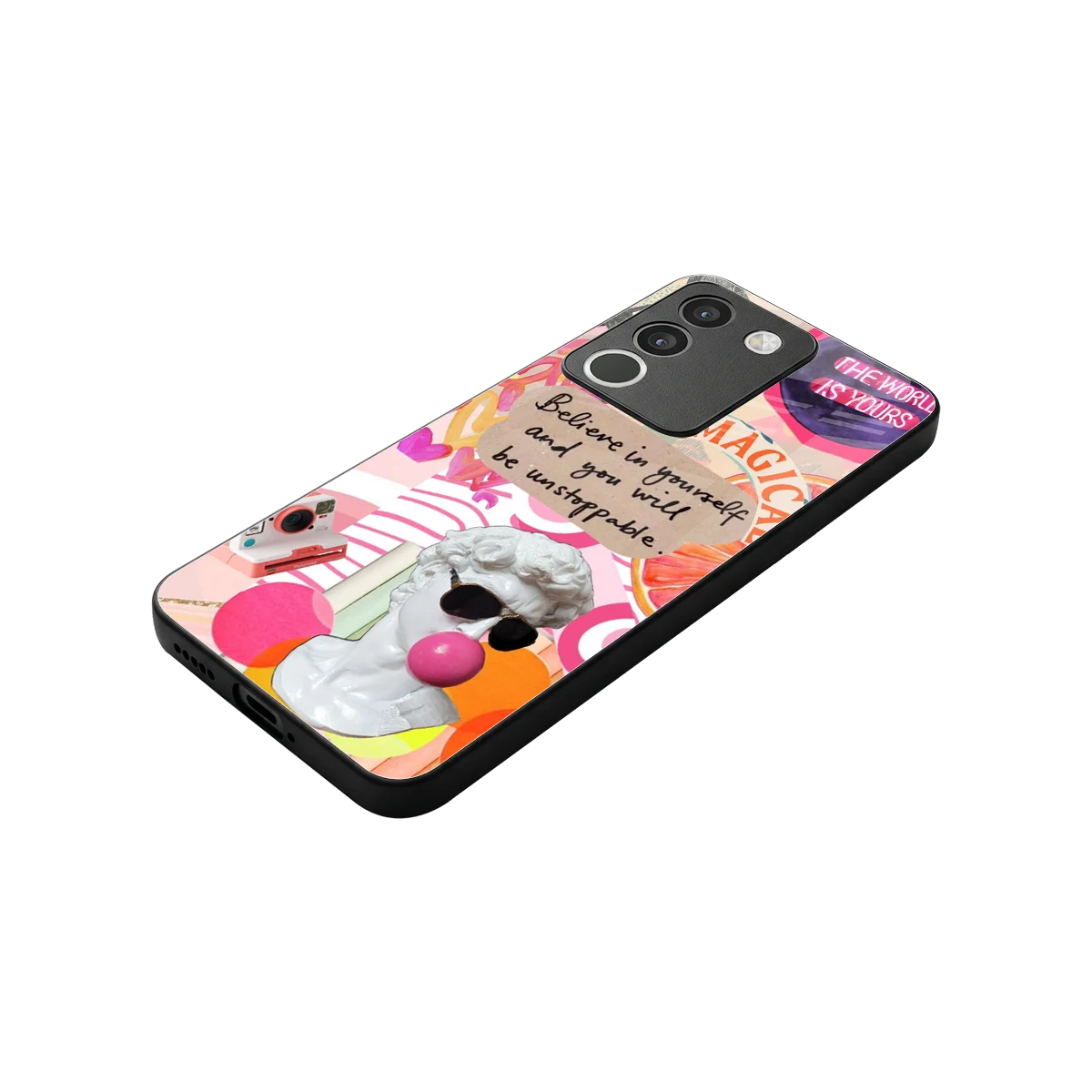 Unstoppable stylish phone case for vivo y200 5g | glossy glass and slim fit