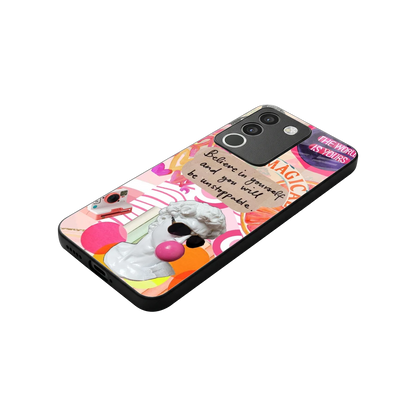 Unstoppable stylish phone case for vivo y200 5g | glossy glass and slim fit