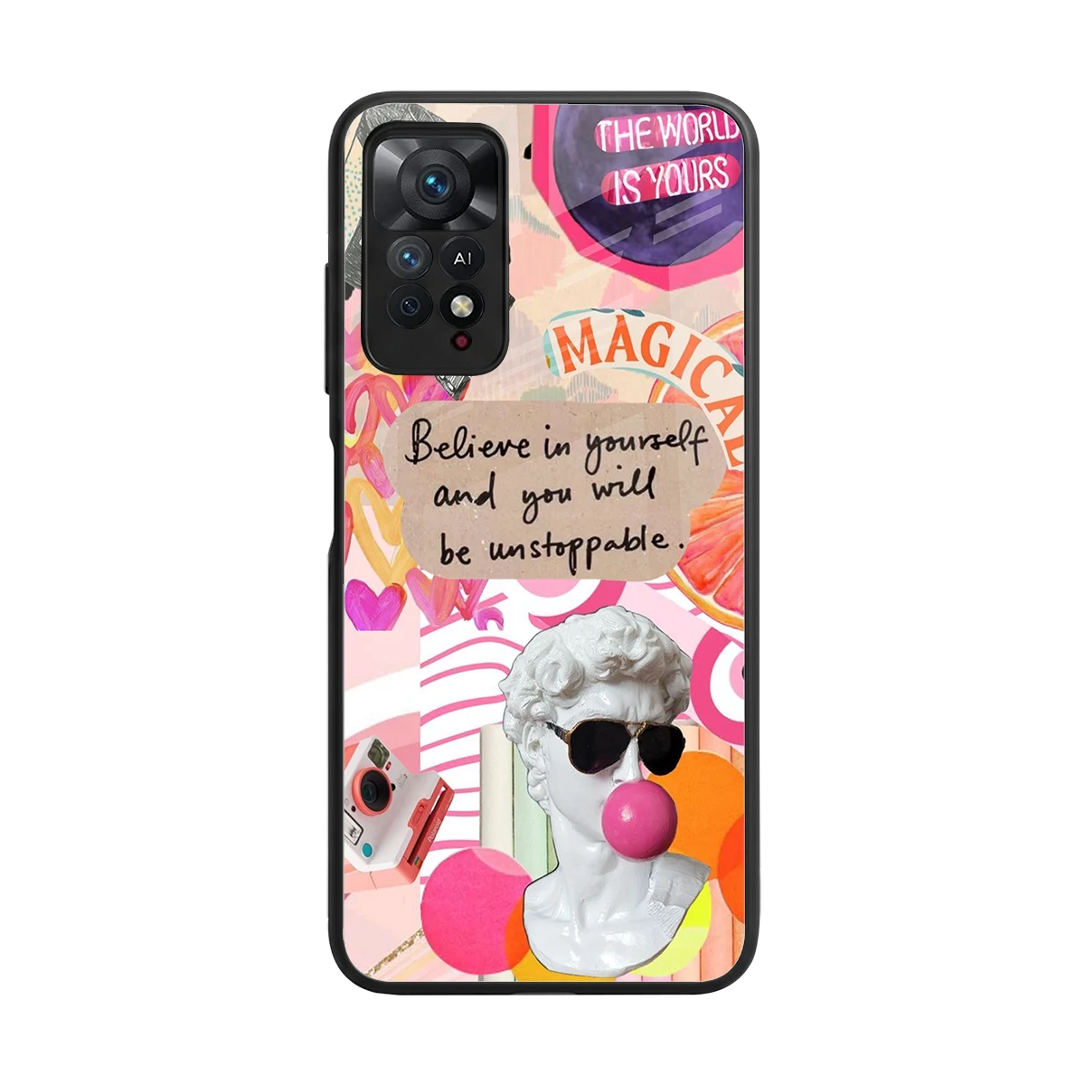 Unstoppable back phone cover | glass case for redmi note 11 pro