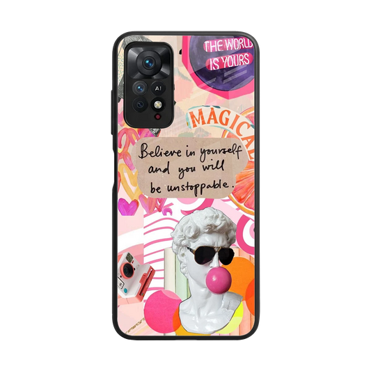 Unstoppable back phone cover | glass case for redmi note 11 pro