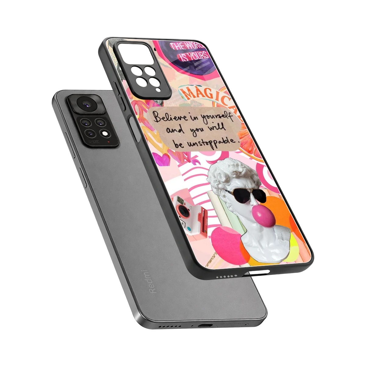 Unstoppable sleek redmi note 11 pro cover with tempered glass back and TPU edges