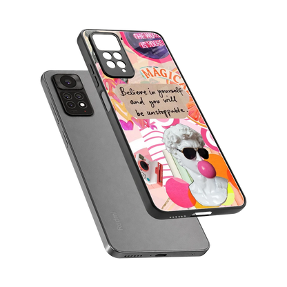 Unstoppable sleek redmi note 11 pro cover with tempered glass back and TPU edges