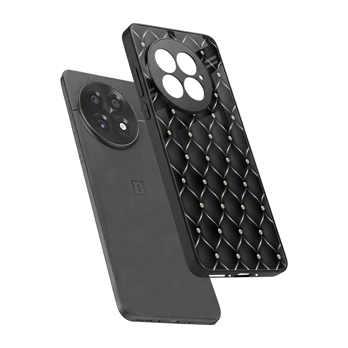 Urban Grid sleek oneplus 13 cover with tempered glass back and TPU edges