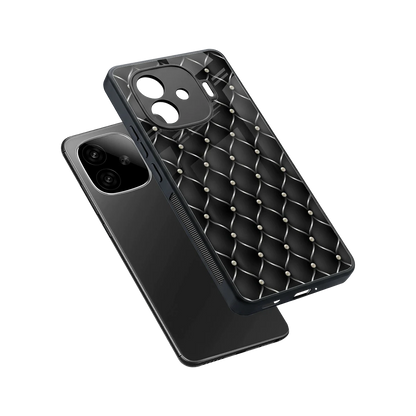 Urban Grid sleek iqoo neo 10r 5g cover with tempered glass back and TPU edges