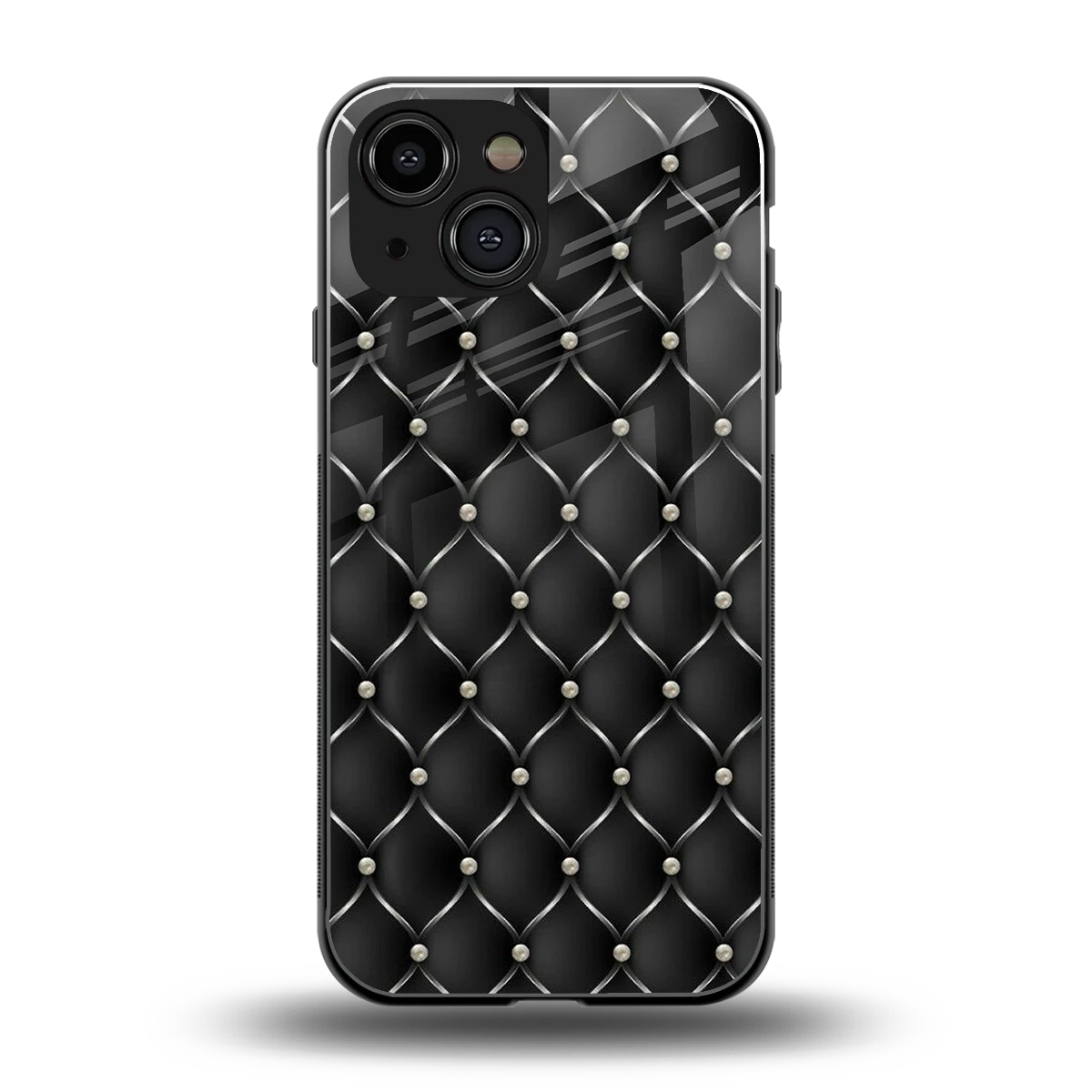 Urban Grid back phone cover | glass case for iphone 13 mini
