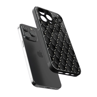 Urban Grid sleek iphone 15 pro max cover with tempered glass back and TPU edges
