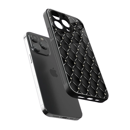Urban Grid sleek iphone 15 pro cover with tempered glass back and TPU edges