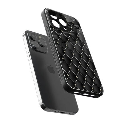 Urban Grid sleek iphone 16 pro max cover with tempered glass back and TPU edges