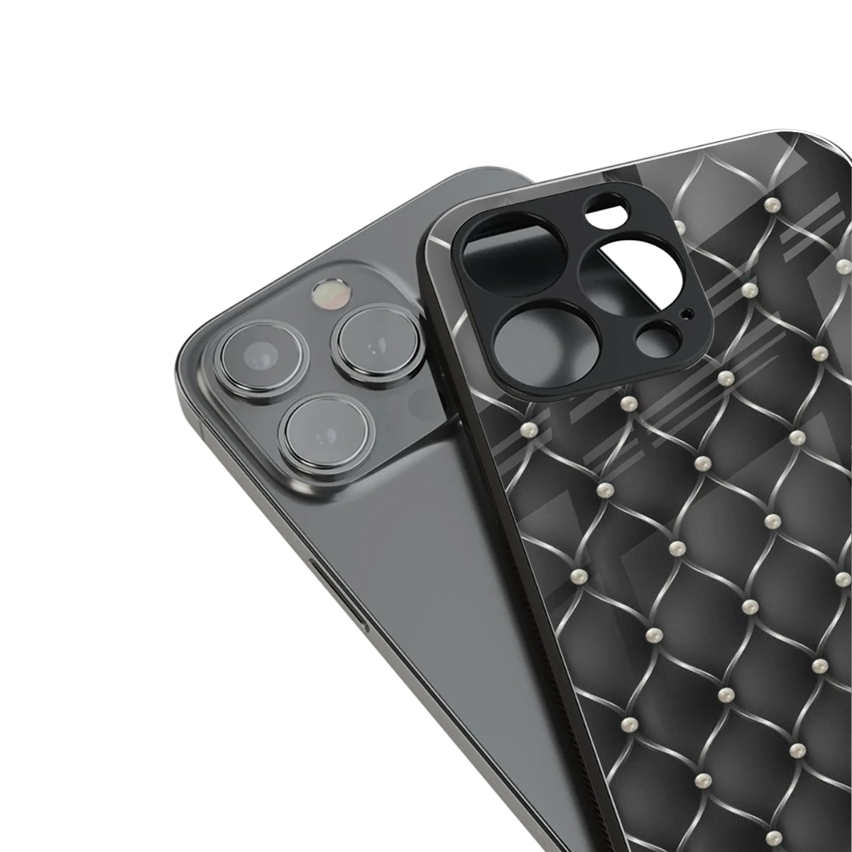 Urban Grid stylish phone case for iphone 15 pro | glossy glass and slim fit