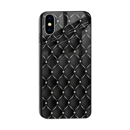 Urban Grid sleek iphone xs cover with tempered glass back and TPU edges