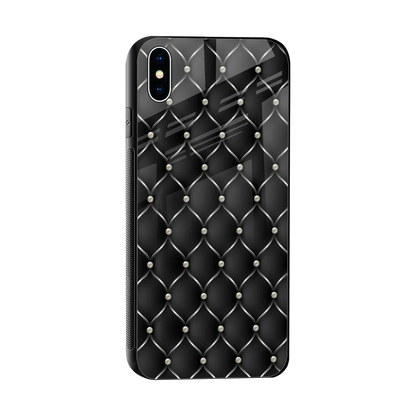Urban Grid sleek iphone xs max cover with tempered glass back and TPU edges