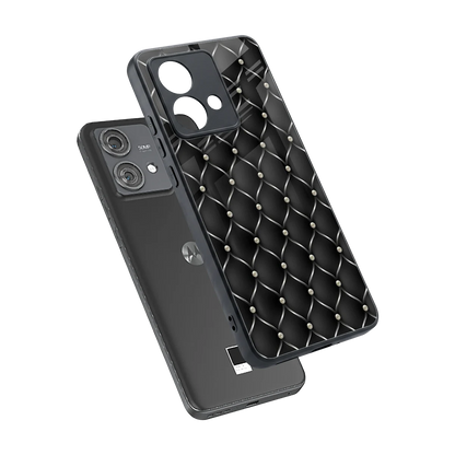Urban Grid sleek motorola edge 40 neo 5g cover with tempered glass back and TPU edges