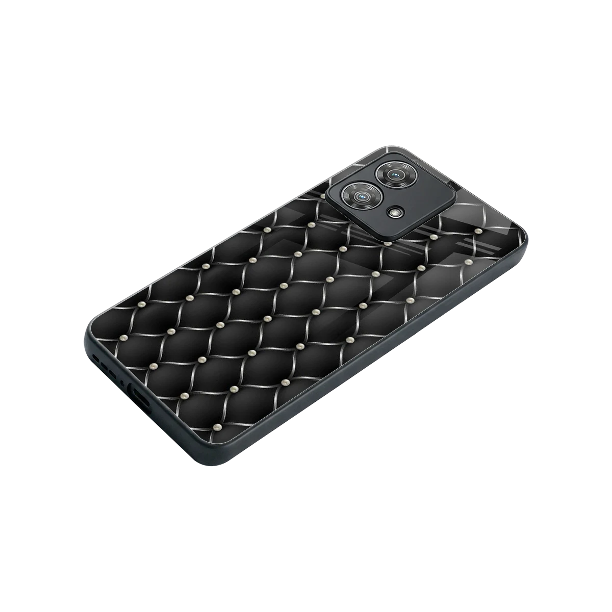 Urban Grid stylish phone case for motorola edge 40 neo 5g | glossy glass and slim fit