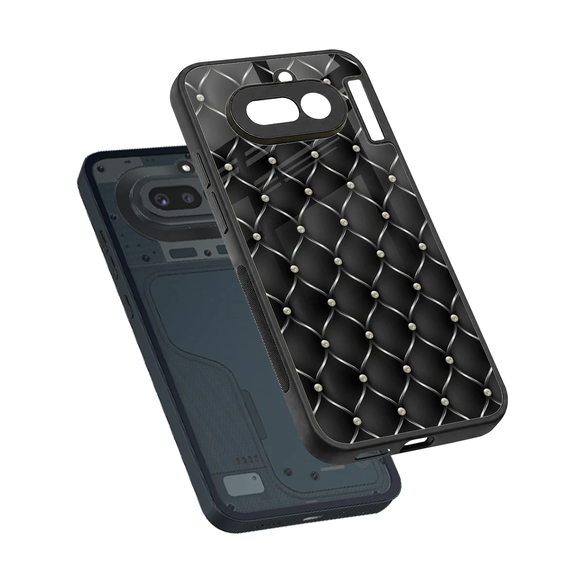 Urban Grid sleek nothing phone 4a cover with tempered glass back and TPU edges