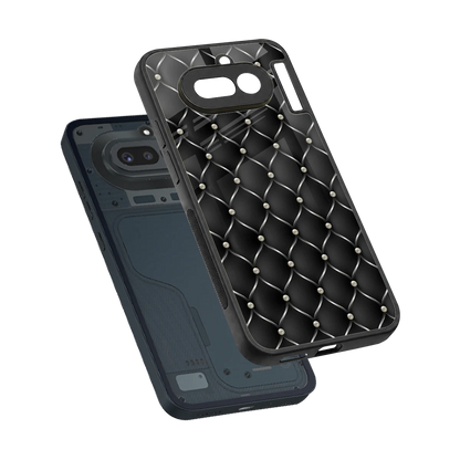 Urban Grid sleek nothing phone 4a cover with tempered glass back and TPU edges