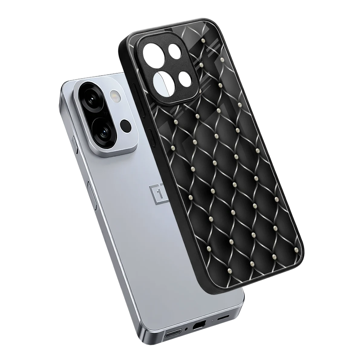 Urban Grid sleek oneplus 13s cover with tempered glass back and TPU edges