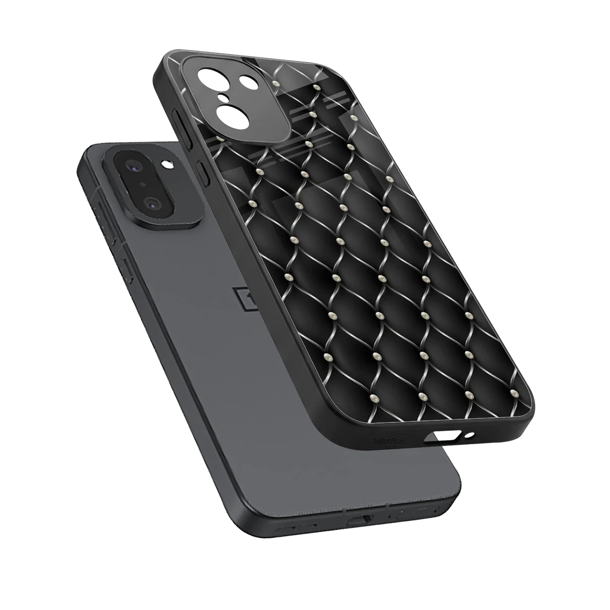 Urban Grid sleek oneplus 15r cover with tempered glass back and TPU edges