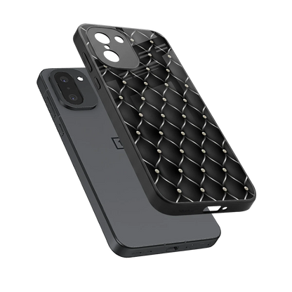 Urban Grid sleek oneplus 15r cover with tempered glass back and TPU edges