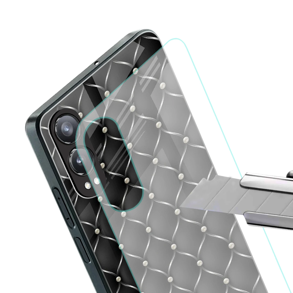 Urban Grid stylish phone case for oneplus nord ce 4 lite | glossy glass and slim fit