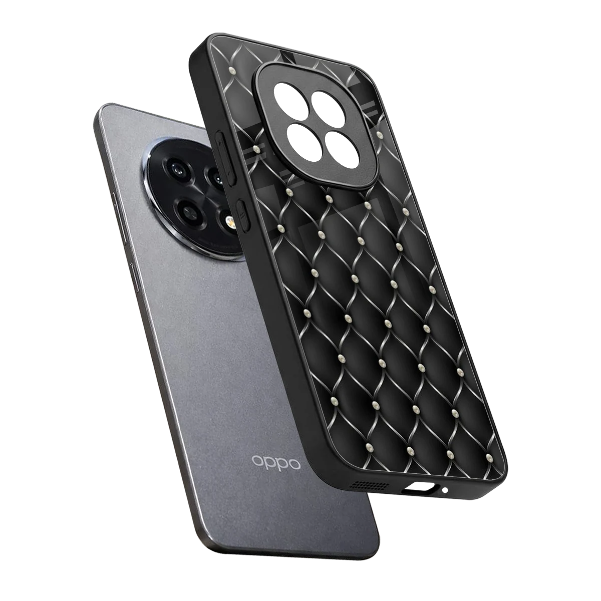 Urban Grid sleek oppo f29 pro 5g cover with tempered glass back and TPU edges