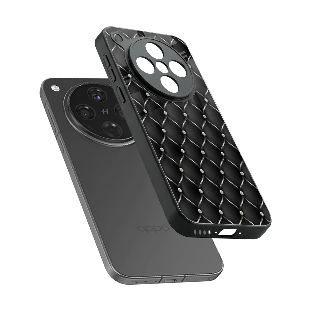 Urban Grid sleek oppo find x8 cover with tempered glass back and TPU edges