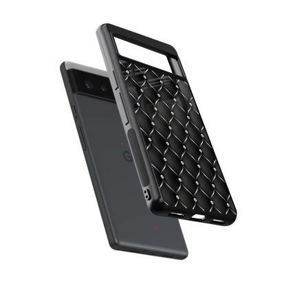 Urban Grid sleek google pixel 6 cover with tempered glass back and TPU edges