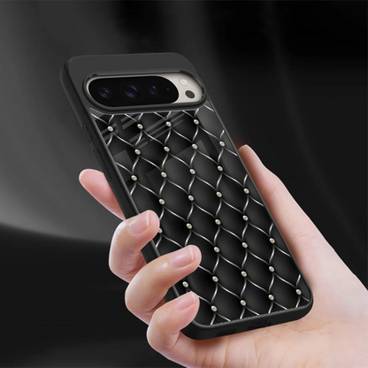 Urban Grid sleek google pixel 9 pro xl cover with tempered glass back and TPU edges