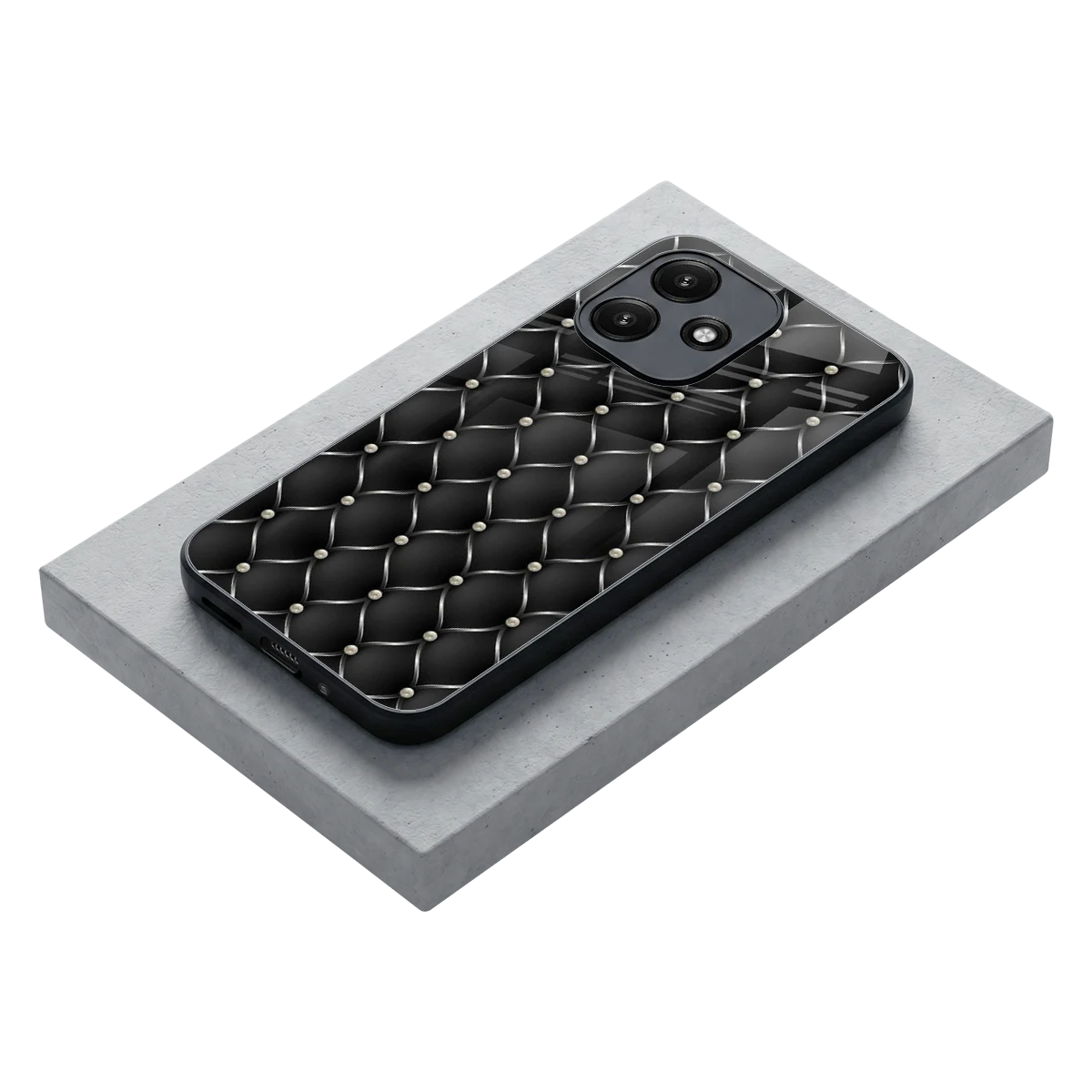 Urban Grid stylish phone case for redmi 12 5g | glossy glass and slim fit