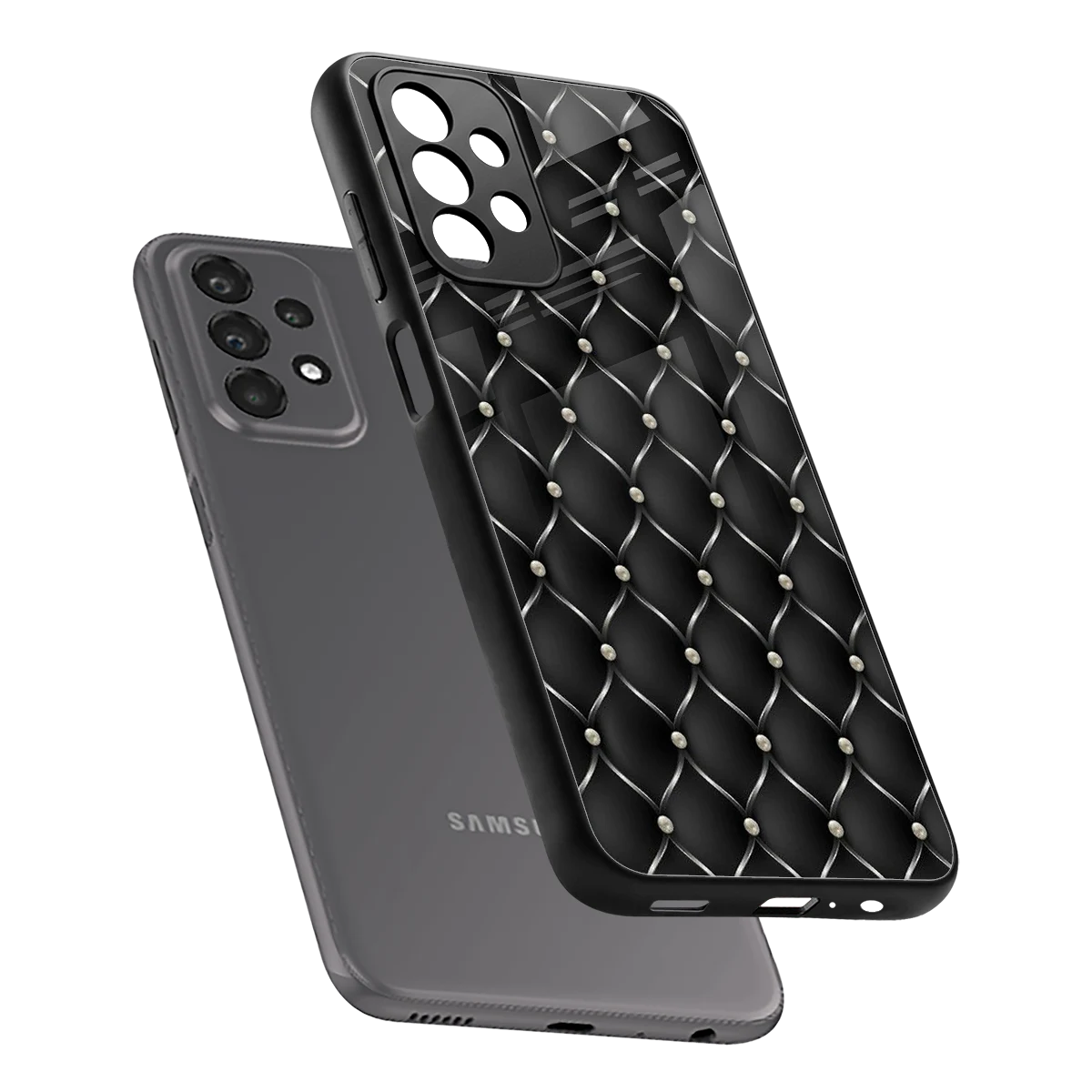 Urban Grid sleek samsung galaxy a23 cover with tempered glass back and TPU edges