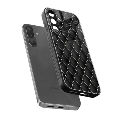 Urban Grid sleek samsung galaxy m56 5g cover with tempered glass back and TPU edges