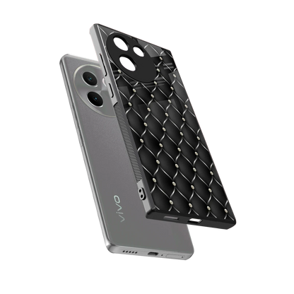 Urban Grid sleek vivo v30e cover with tempered glass back and TPU edges