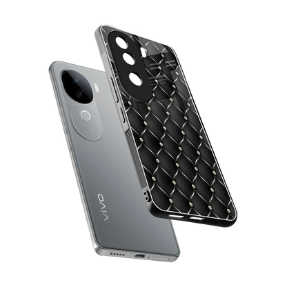 Urban Grid sleek vivo v40e cover with tempered glass back and TPU edges