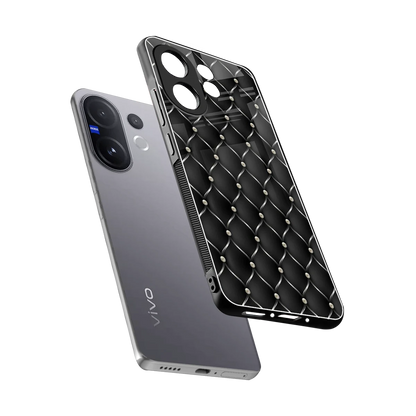 Urban Grid sleek vivo v60 cover with tempered glass back and TPU edges
