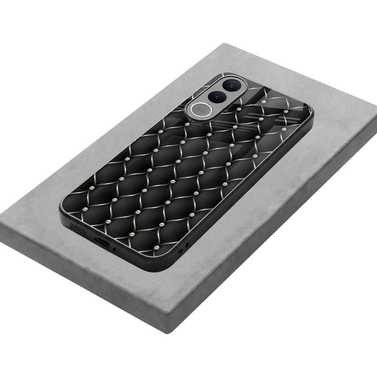 Urban Grid stylish phone case for vivo v70 fe | glossy glass and slim fit