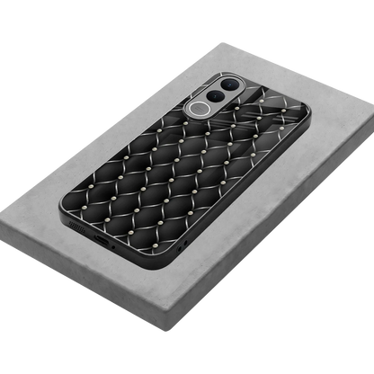 Urban Grid stylish phone case for vivo v70 fe | glossy glass and slim fit