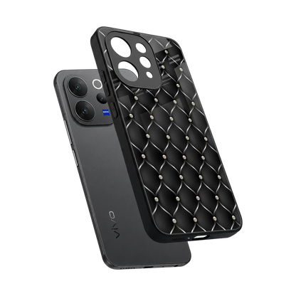 Urban Grid sleek vivo v70 cover with tempered glass back and TPU edges